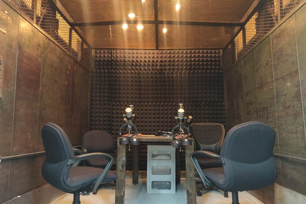Podcast studio room rental in Indianapolis